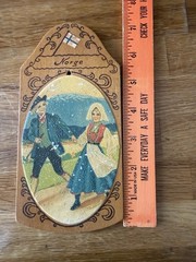 3 Vintage Norwegian Wood Wall Hangings – Bread boards 7” Made In Norway