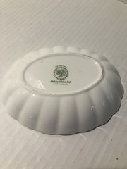 Vtg Oakley Porcelain Oval Trinket Dish Floral Pattern England