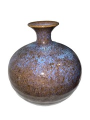 Vintage Pottery Vase Signed Purple Beautiful ￼