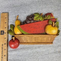 1975 Homco/Syroco Fruit Wall Hanging Decor USA Vintage