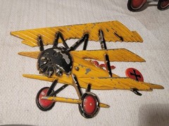 Sexton Airplanes Cast Metal Wall Set o 5 Original Paint 2 Sizes USA Made VIntage
