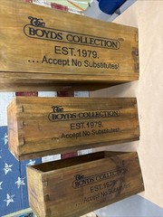 Boyd’s Bear Collection Wooden Crates Box Small Medium, Large See Description !