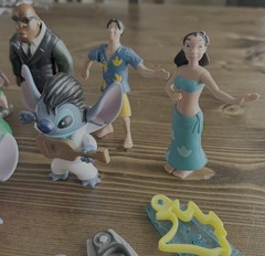 LOT (7) Disney LILO & STITCH Original McDonalds BOBBLEHEAD Figures TOYS w/boards