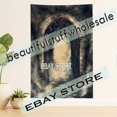 Rich Gothic Arch Wall Hanging Tapestry haunted dreamscape 39X59 in