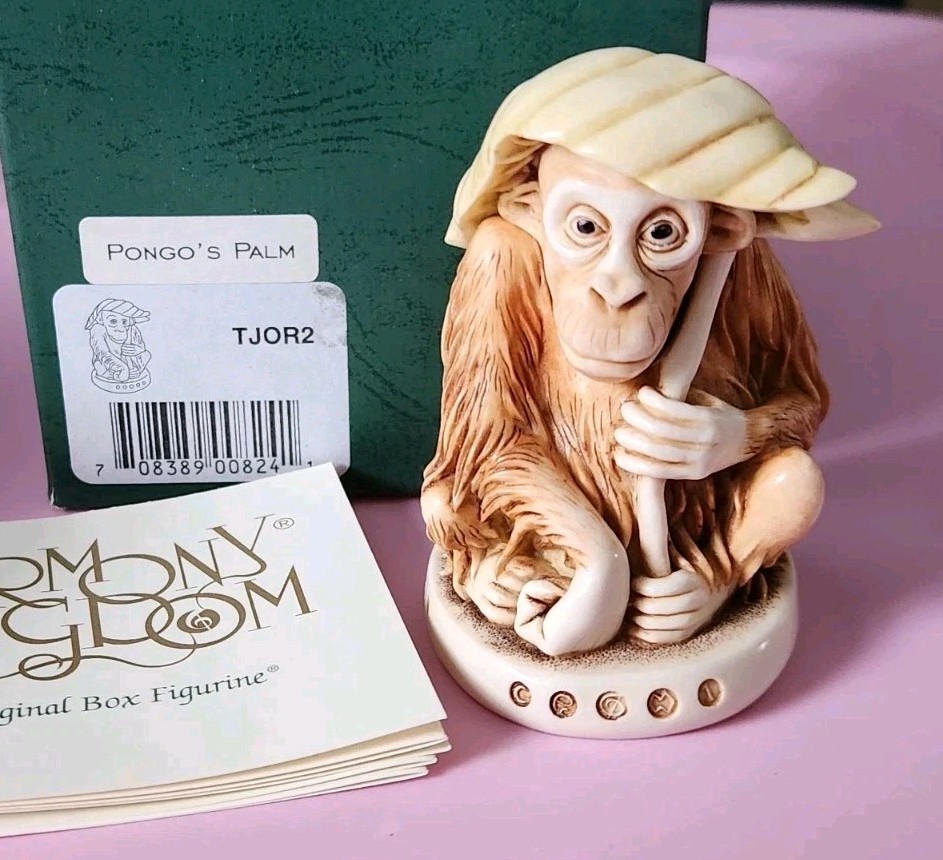 Harmony Kingdom “Pongo’s Palm” Figurine Trinket Box 2000, England Treasure Jests