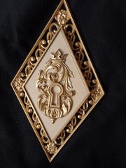 Vintage Dart Ind 1960’s Hollywood Regency Diamond Gold Wall Art Decor #4271
