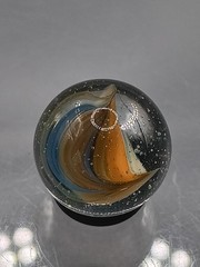 .59″ Vintage Cat Eye Hybrid Sparkler Marble- Akro Master Marble King Vitro – J62