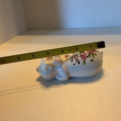 Avon Hand Decorated Pomander PotPourri Floral Porcelain Pig by Ceramarte Brazil