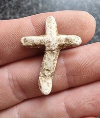 Medieval Lead Pilgrim / Mortuary Cross Metal Detecting Find Antique Religious
