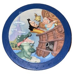 Disney 😊 Peter Pan Croc 3D Relief Plate It’s the Croc Tic-Toc-Tic-Toc