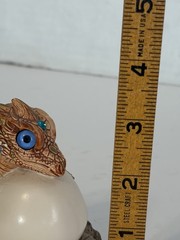 1984 Windstone Editions Brown Hatching Baby Dragon Figurine ~ M. Peña. Nestling