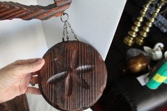 Hand-Carved Wooden Scales of Justice Balance Scale | Rustic Folk Art Decor