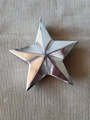 Modernist Metal Star Decor • Handcrafted Heavy Object • German Vintage Design