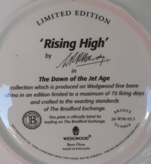 Stunning Trio of Ltd Edition Wedgwood”The Dawn of the Jet Age”Collection Plates