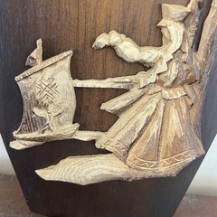 Herberts Lapins Wood Carved Plaque Latvian Folk Art Wall Decor 3D Relief