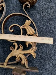 WROUGHT IRON CANDELABRA. RARE. HEAVY. FIVE CANDLES. 37 IN WIDE! 30 Lb? Italian?
