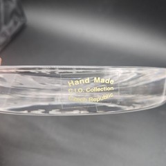 Art Nouveau Decorative Glass Dish Fire Woman Torches Czech Republic C.I.O Collec