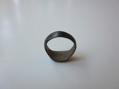 very rare ancient Viking engraved massive bronze ring with runes. IX – X AD.