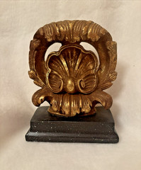 Vintage Neoclassical Italian Gold Gilt Acanthus Leaf Single Bookend 7″ x 5.5″ B