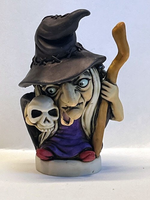Harmony Kingdom Artst Neil Eyre Designs Halloween Wicked Kitchen Witch Skull