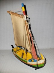Vintage Wooden Souvenir Boat “PORTUGAL” Traditional Barco De Pesca in Miniature