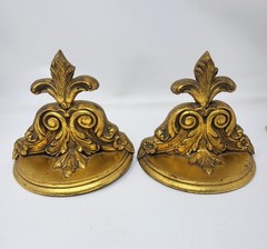 Pair Neoclassical Gold Gilt Wall Shelf Shelves Brackets Possible 1940s Italy Vgt