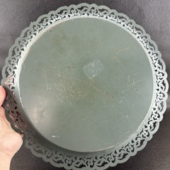 Vintage Nashco Products NY Hand Painted Floral Ornate Etching MetalTray (Signed)