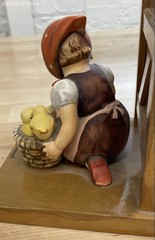 Hummel Goebel Bookends Vintage Western Germany Barnyard Hero Chick Girl Set of 2