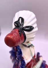 Vtg Royal Doulton Figurine Lady April HN 1958 Bone China England 7″ Pink Purple