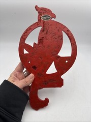 Syroco Wood Vintage Red Bird Wall Decor Made In USA