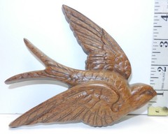Barn Swallows Burwood Products Resin Wall Art Decor Wood Grain Finish 2650-1