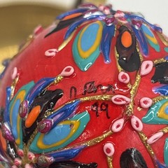 SIGNED Nannette Fenn “Eggs”traordinaire Designs Floral Faberge Inspired Egg USA