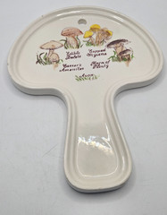 Vintage 1980’s Avon Ceramic Mushroom Spoon Rest Trivet Wall Decor Country Rustic