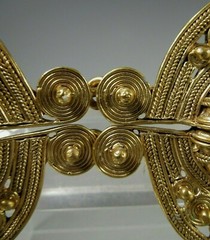 Pre Columbian STYLE Tairona Tumbaga Noserings Converted Belt Buckle ca. 20th c.