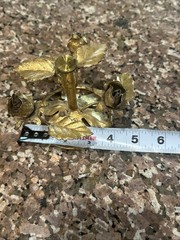 MCM Italian Tole Gilt Florentine Gold Roses Stand Gorgeous Details VTG Regency