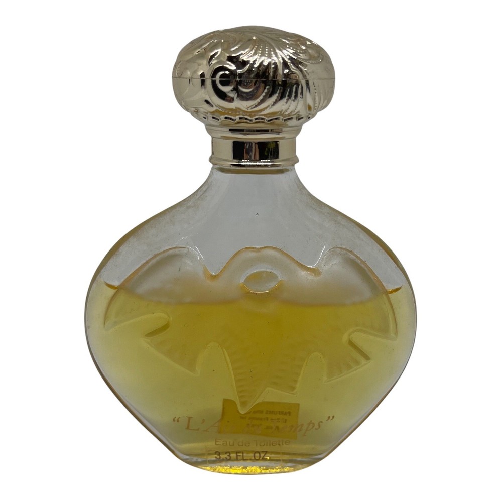 Vtg Lalique Btl L’Air du Temps Nina Ricci Parfum Eau de Toilette 3.3 fl oz 75%