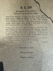 Art Nouveau Style Vintage Butterfly Wing Effects on Glass Picture – Bx