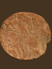 Rare Medieval Intaglio Terracotta Stamp – Human & Animal Motifs