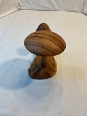 House of Monkeypod Wooden Two long stem Mushrooms on Base