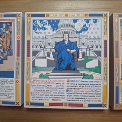 Cat’s Meow Village Violet Oakley PA Capitol Murals 3-Pc Set Senator Jay Costa