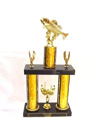 BASS TROPHY SWIMMING BASS FISHING TROPHY BLACK MARBLE free lettering 8 colors