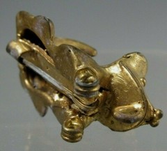 Fine Pre Columbian STYLE Tairona Tumbaga Feline Pin/Pendant Effigy ca. 20th c.