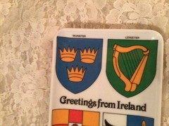 Greetings From Ireland Plastic Trinket/Tip Tray ,A John Hinde Vintage Souvenir