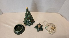 Vintage 1979 AVON Merry Christmas Tree Weiss Made In Brazil Ceramic Handpainted