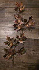 2 to 1 Convertible Vtg MCM Maple Leaf Wall Art Sculpture Metal Copper