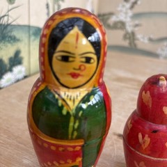 Matryoshka Nesting Doll Women in traditional costumes Set of 6 Made in India