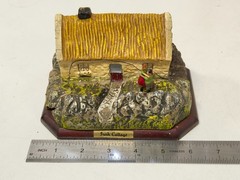 Vintage Irish Cottage Music Box Galway Bay Dancing Man & Woman Ireland Working