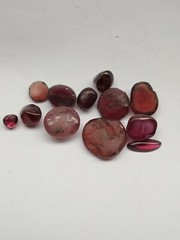 Ancient jewelry cabochon Garnet 12 pieces lot from Afghanistan.
