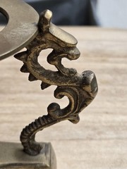 Small Elegant, Sturdy, Brass Stand Supported by Three Dragons 3″Tall 4.5″ Wide