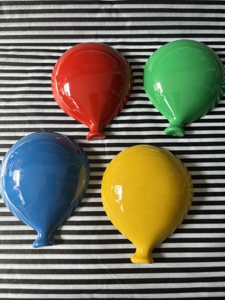 Vintage Set Of 4 Balloons Wall Decor Burwood 1986 Red Missing Hanger Colorful!